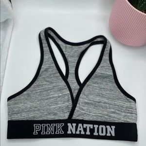 Pink sports bra